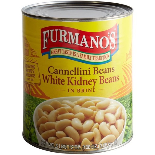 Cannellini, White Kidney Beans, Canned, (6 cans per case)