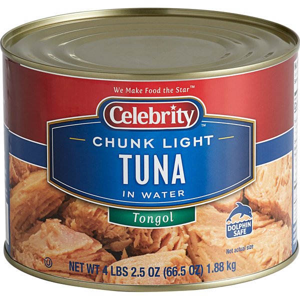 Tuna, Light in Water, Chunks (6 cans, 66.5oz)