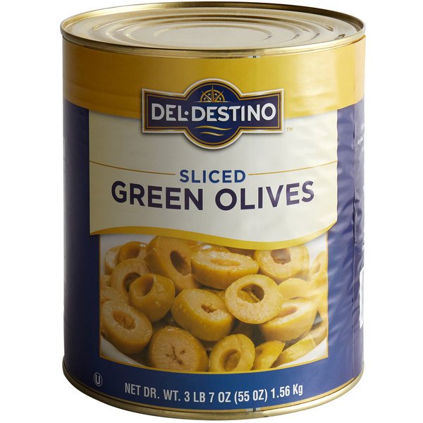 Olives, Green, Sliced (6 cans per case)