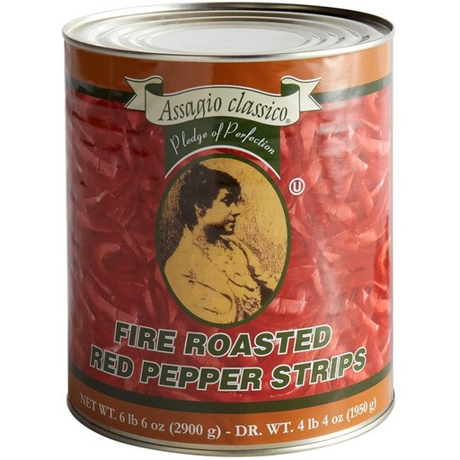 [80032] Peppers, Red, Roasted, Strips (6 / #10 Cans)